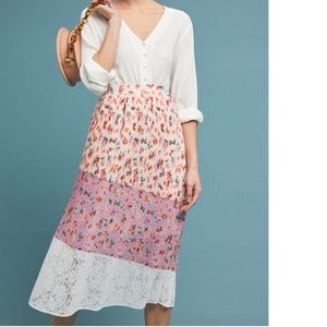 🆕Anthropologie LAIA ❗️HP❗️│Pleated Floral Midi Skirt (Small)